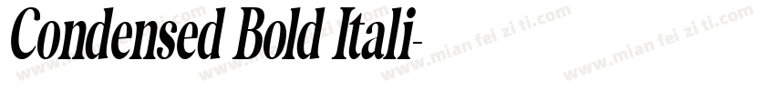 Condensed Bold Itali字体转换